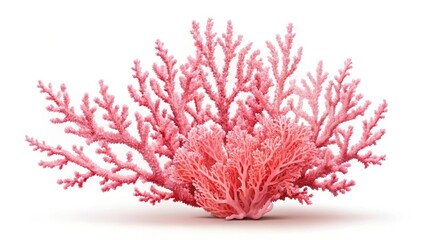 Fototapeta premium Stunning Double Exposure of a Pink Coral Branch A Captivating Underwater Photography Background Image