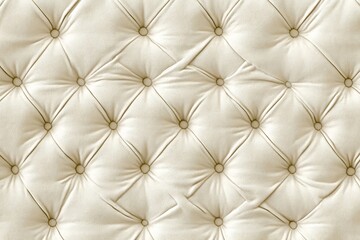 Fototapeta premium Cream Leather Tufted Upholstery Background for Elegant Interior Design and Furniture Detailing