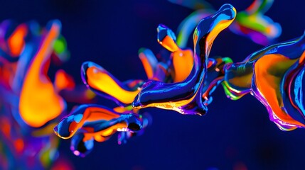 Fototapeta premium Abstract Branch with Vibrant Colors and Glossy Surface for Background Use