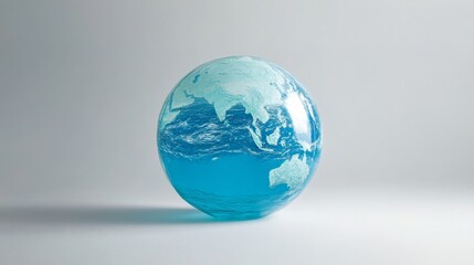 Fototapeta premium Stunning Blue Glass Earth Globe - Artistic Decor