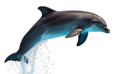 Naklejka premium Majestic Dolphin Leaping: A Breathtaking Moment of Aquatic Grace