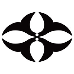 家紋です。上下対い鍬形と言います。