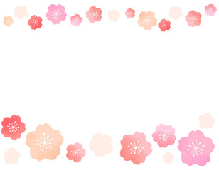 春らしくて可愛い桜のフレーム素材　6