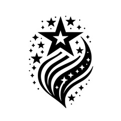 Patriotic Starburst Vector Illustration - American Flag Design