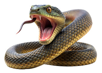 Obraz premium snake on white background