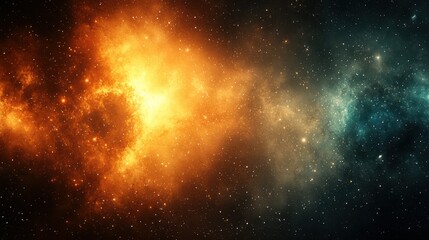 Naklejka premium Vibrant Cosmic Explosion with Stars and Nebulae in Deep Space