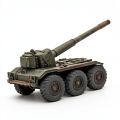 Realistic Scale Model Military Tank: Green Armored War Vehicle for Enthusiasts and Collectors