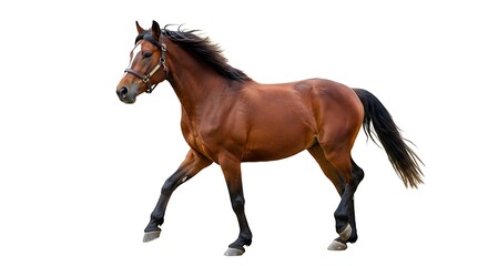 Naklejka premium Stunning Chestnut Horse in Motion