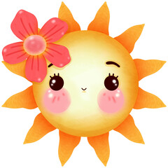 Naklejka premium Sun cartoon