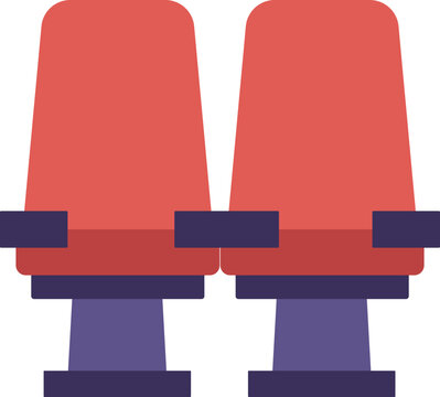 red theater seats graphic clip art preview