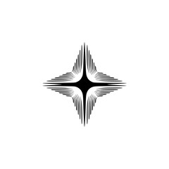 Minimalist Geometric Star Logo in Black and White