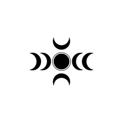 Celestial Cross Symbol: Modern Minimalist Lunar Design