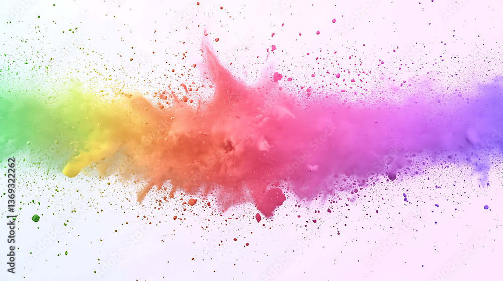 Aufkleber dynamic color explosion art studio digital artwork abstract close-up creative expression