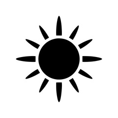 Sun Icon - Black Outline