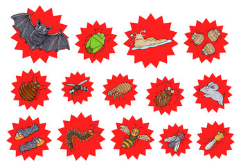 退治された害虫セット