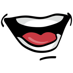 Mouth Laughing Cartoon Drawing Illustration