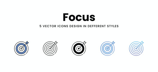 Focus vector icons set stock illustration