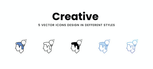 Creative  vector icons set stock illustration