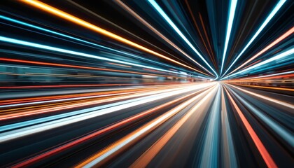 Dynamic Light Trails in Motion