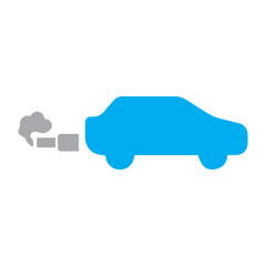 automobile pollution colored icon
