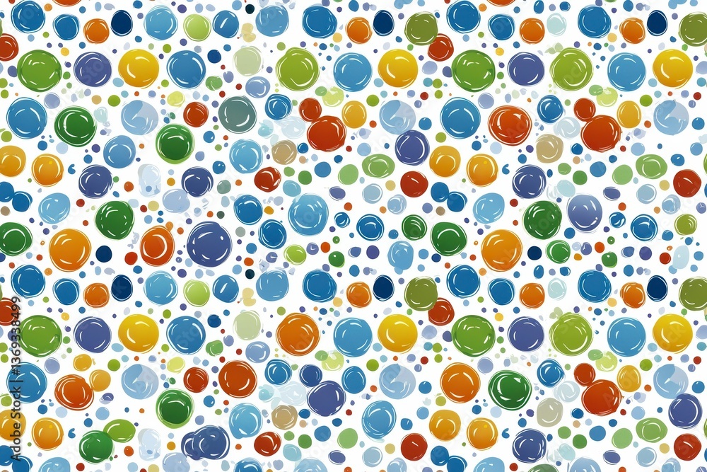 Poster vibrant colorful bubbles pattern abstract design background image digital art close-up fun concept
