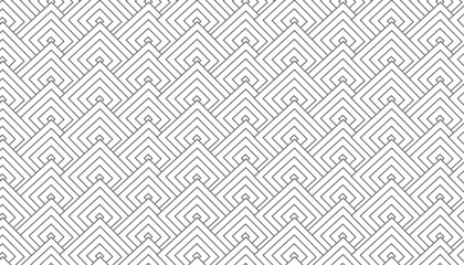 Repeating geometric pattern forming a seamless design of overlapping squares, ideal for backgrounds, textures, and decorative projects. Geometric pattern creating overlapping squares forming a seamles