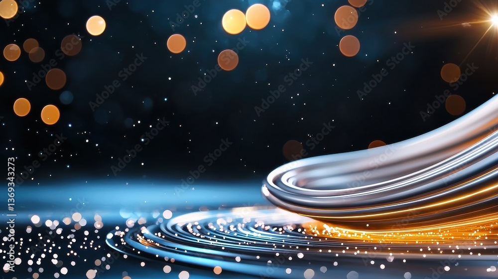 Poster mesmerizing abstract background with vibrant cosmic swirls of glowing luminous and shimmering ethere