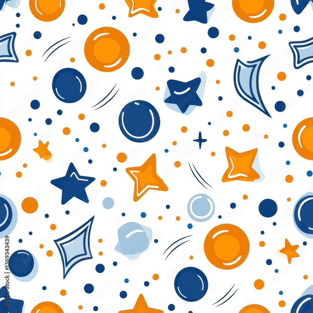 Poster colorful abstract patterns in playful design digital art creative space bright environment top-down 