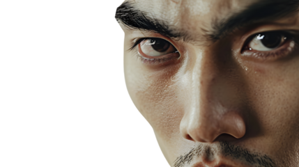 Intense Human Eye CloseUp Detailed Facial Features for Emotional and Dramatic Portraits