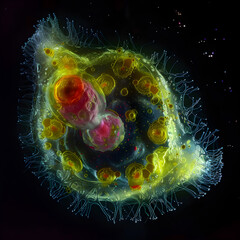 Illustrative Representation of Zygote Development: From Single Cell to Multicellular Organism