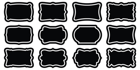 Set of islamic shape illustration design blank islamic shape template vector 

