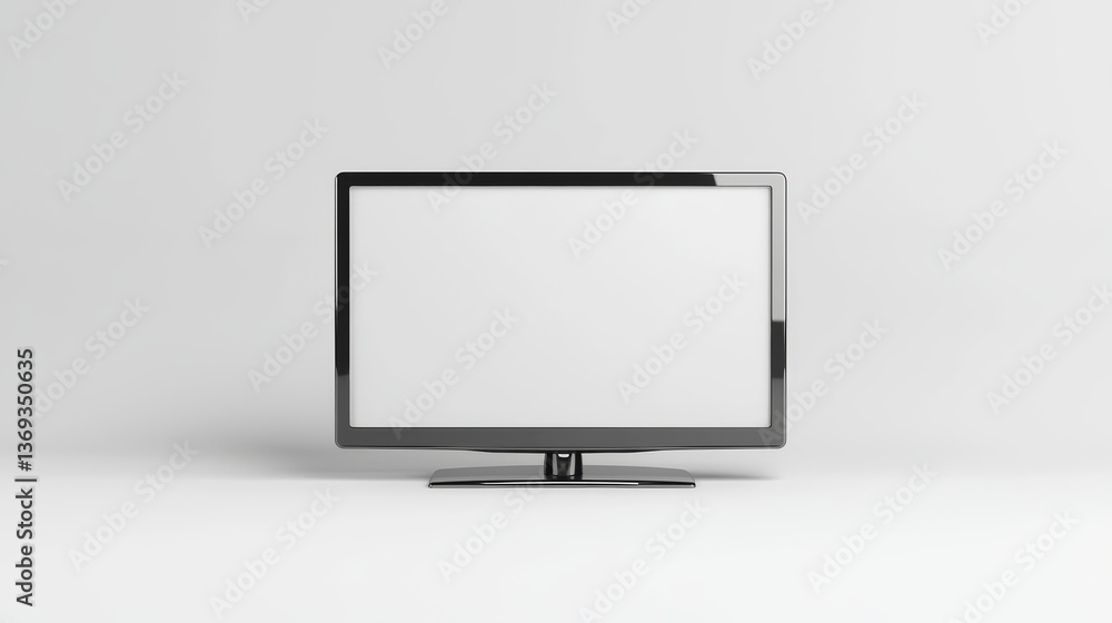 Poster closeup of a blank computer monitor, canvas for digital creativity and productivity