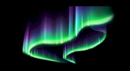 Stunning Aurora Borealis Night Sky Polar Lights Celestial Green Purple Nature Space Cosmic Galaxy