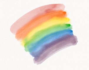 Bold and artistic watercolor rainbow with smooth gradients. A great digital asset for Pride Month...