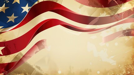 Naklejka premium Constitution Day Ribbon Background: Demonstrating the Majestic and Sacred Power of the Rule of Law of the Constitution with the Fluttering Ribbons