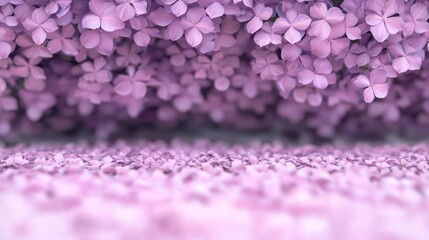 Obraz premium A Stunning Display of Lavender Hydrangeas Close Up View of Delicate Petals and Blossoms