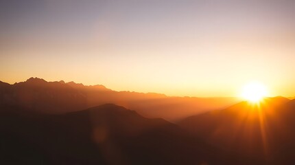 Fototapeta premium Sunrise over Mountain Range