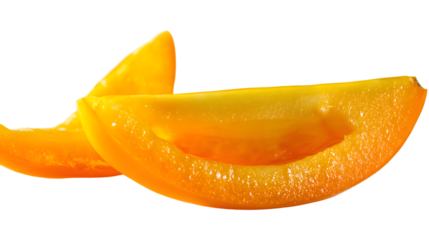 Juicy Slices of Fresh Fruit with Vibrant Orange Flesh Ideal for Culinary and Health Themes
