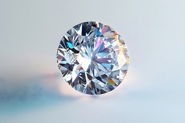Fototapeta premium Close-up of a diamond on a piece of jewelry,