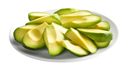 Sliced green fruit on a white plate fresh and ready for culinary use perfect for healthy eati