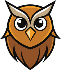owl on white background