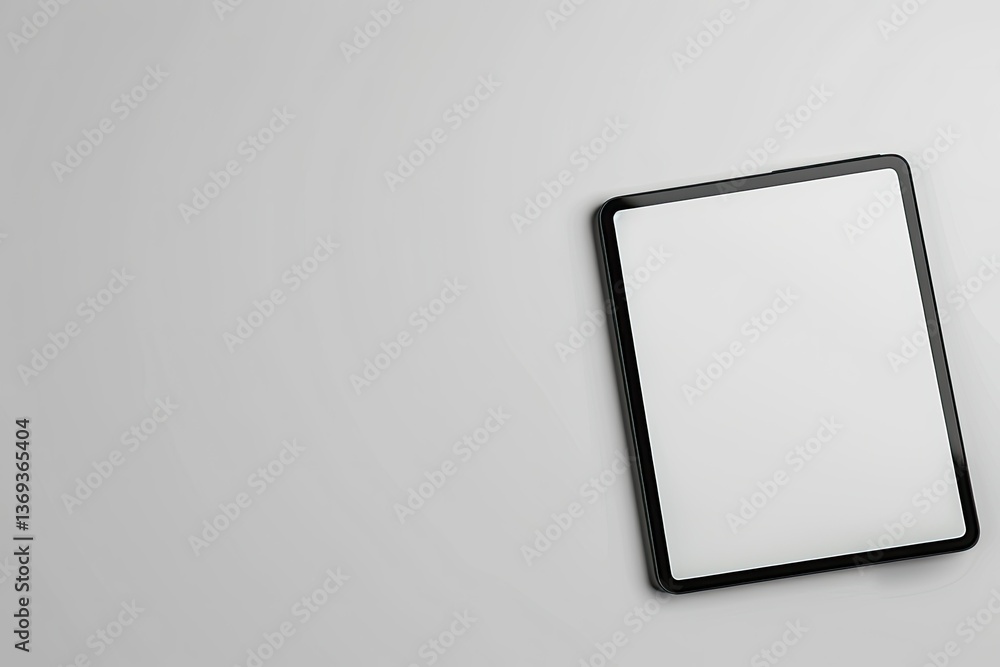 Poster high resolution image of tablet with empty screen isolated on white background
