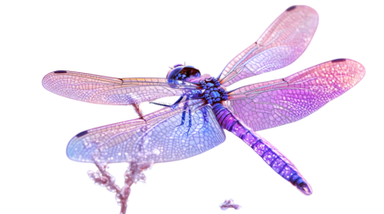 Vibrant Purple Dragonfly with Intricate Wings and Shimmering Body Perfect for Nature and Fanta