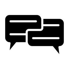Chat Interface Vector Glyph Icon Design