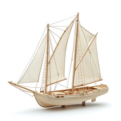 Obraz premium Wooden Sailing Ship Model.
