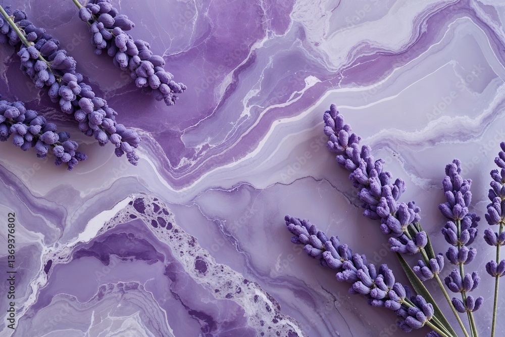 Poster lavender marble texture background with gentle patterns for tranquil design