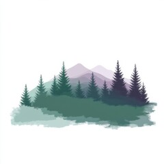 Obraz premium Majestic mountain landscape surrounded by lush pine forest nature scene tranquil environment aerial view inspiration for outdoor enthusiasts