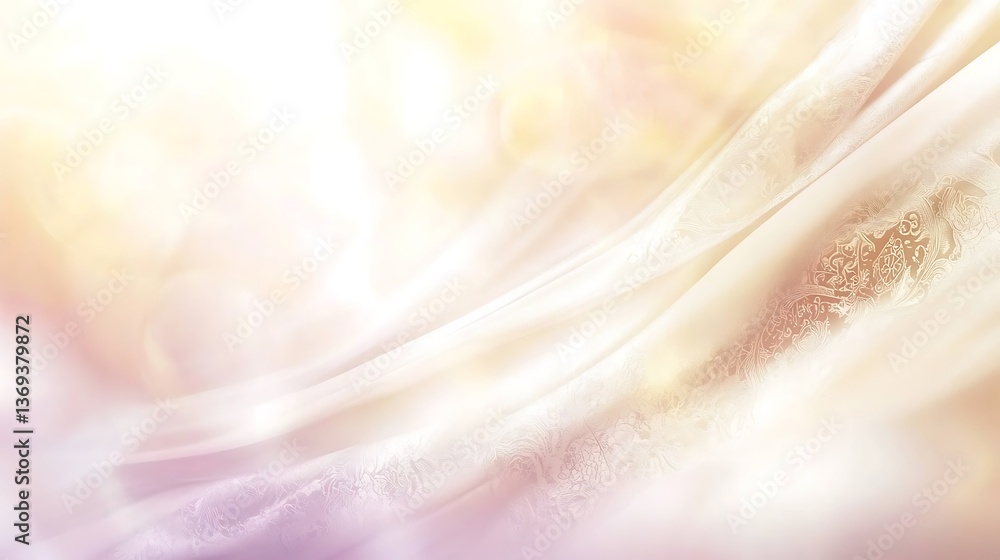 Poster cream colored fabric with soft light and patterns beautifully displayed
