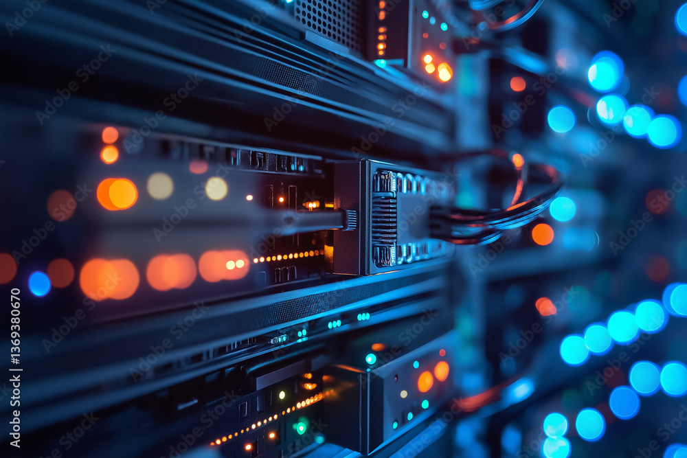 Poster data center and network devices in high performance operation