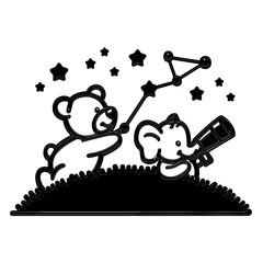 Naklejka premium kdp cover, cover, book cover, cartoon illustration, cute coloring book cover, cute kids illustration, cartoon cover, kawaii coloring, easy and bold, kawaii cover, cozy, cozy cover, fuzzy, hygge, color